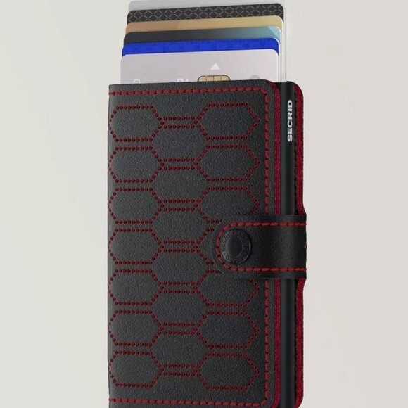 Secrid Geometric Patterned Leather Mini Wallet - Picture 8 of 8